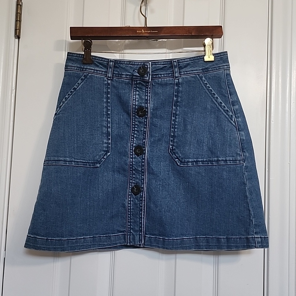 Boden Denim Button Up Skirt Size 6P​​​​​